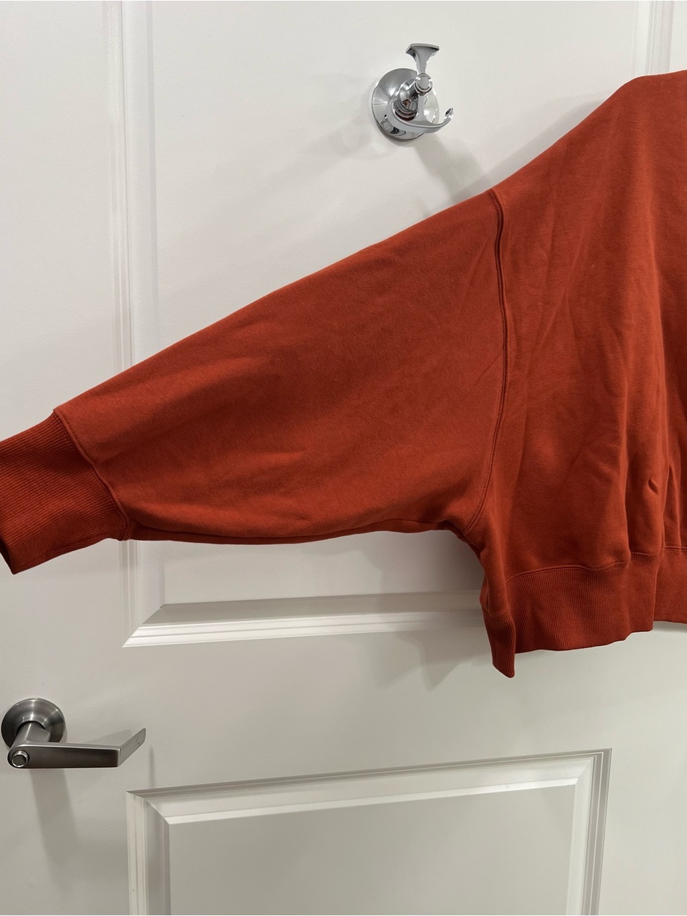 Nike Women's Rust Orange Cropped Crewneck Oversized Fit Sweatshirt Size XL - Picture 6 of 8